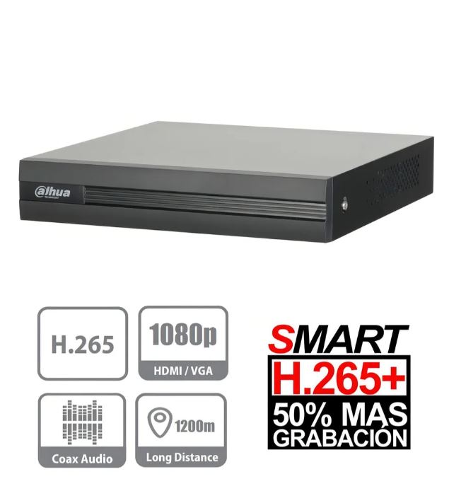 Dahua XVR1B04-I DVR XVR wizsense 4 canales 1080p color negro - Imagen 3