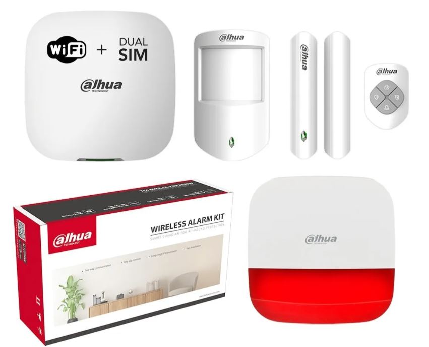 Kit Alarma Dahua Inalámbrica Hub Wifi/3g/4g+ Sirena Exterior