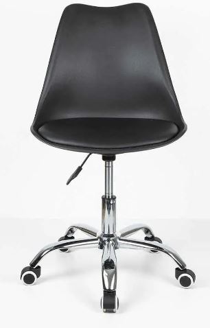 Silla Escritorio Oficina Pc Eames Con Ruedas Almohadón Color Negro - Imagen 4